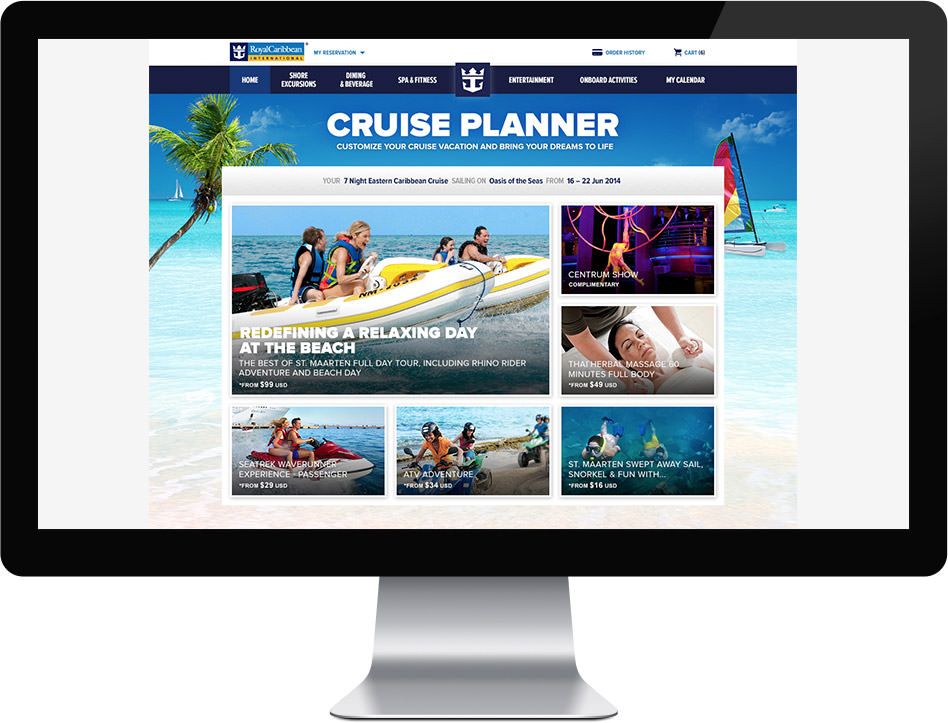 royal caribbean cruise planner website